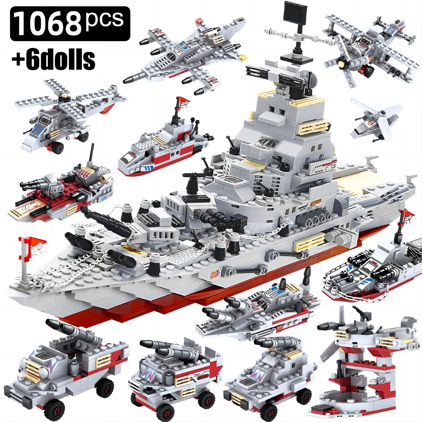 Model Kit Battleship - Navy War Chariot Ship Army Boat