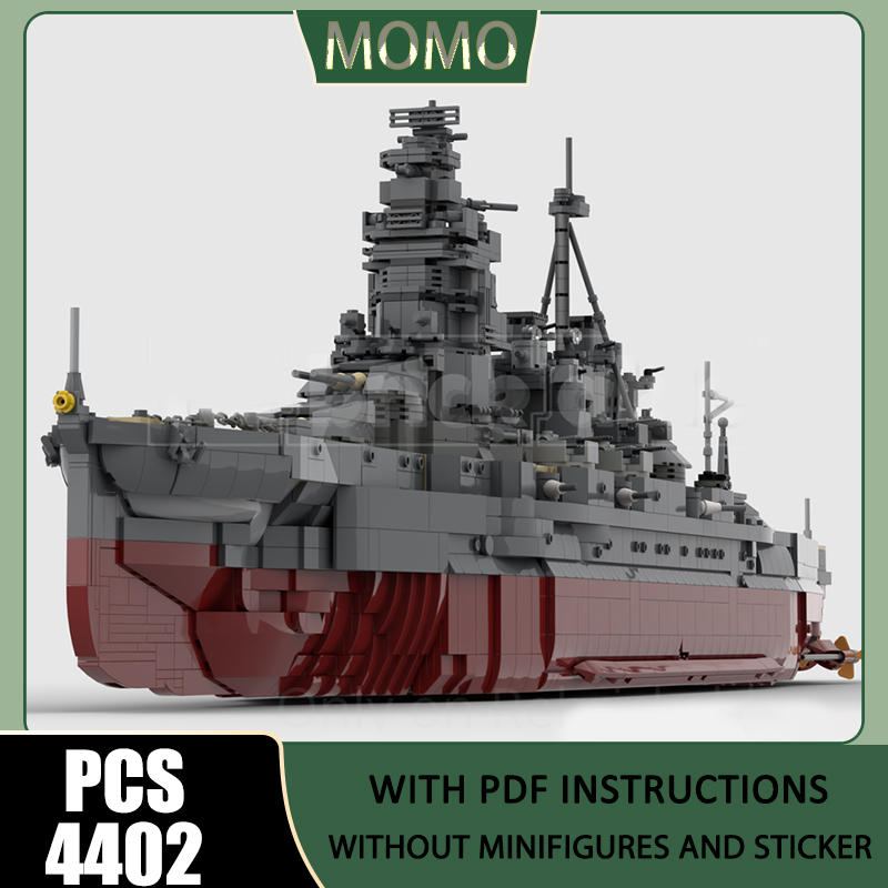 Model Kit Battleship - Japanese Navy Firepower Ship Model Moc
