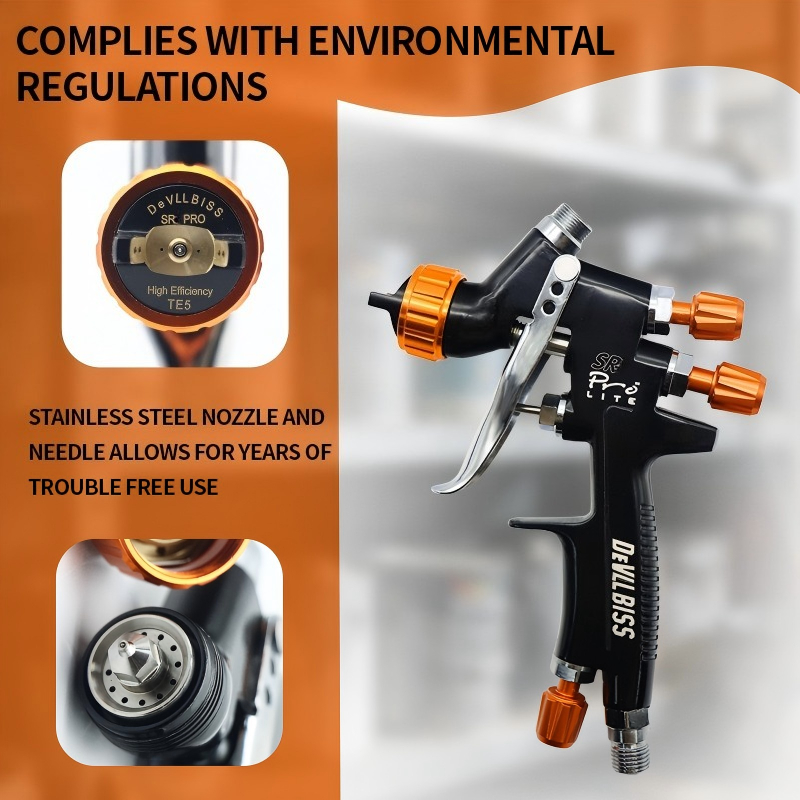 Spray Can Lacquer - SRl HVLP Spray Gun 0.8/1.0/1.2mm Nozzle