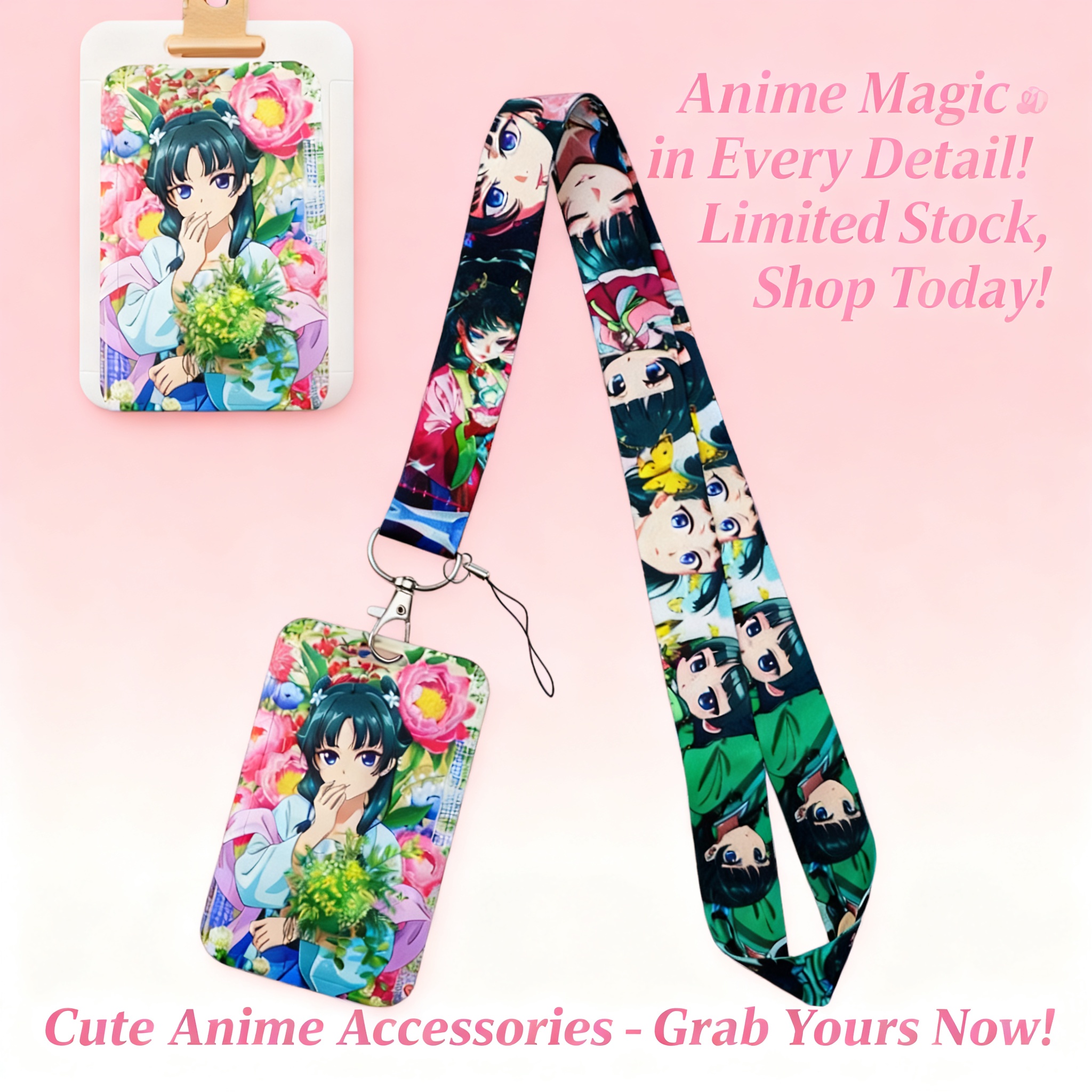 Model Kit Mobil - Cute Anime Girl Lanyard Neck Strap