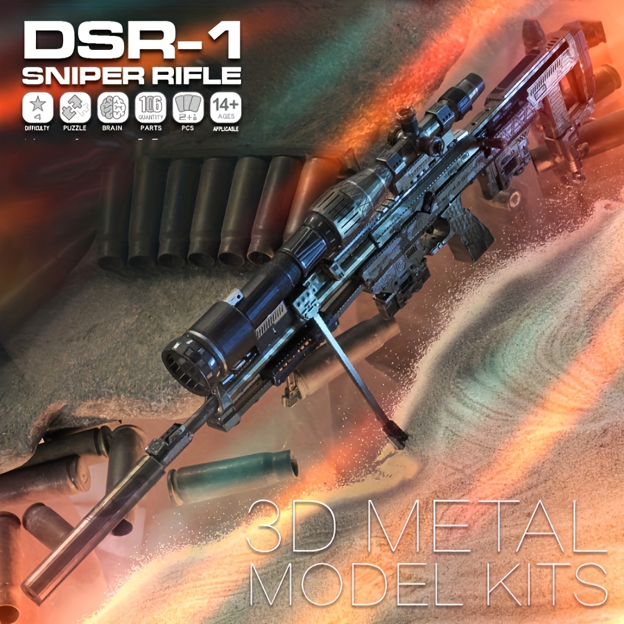 Model Kit Weapons - 3D Metal Puzzle Gun Model DIY