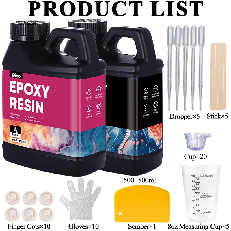 500ml 1000ml Easy Mixing Epoxy - огляд і ціна Resin Kit Cast