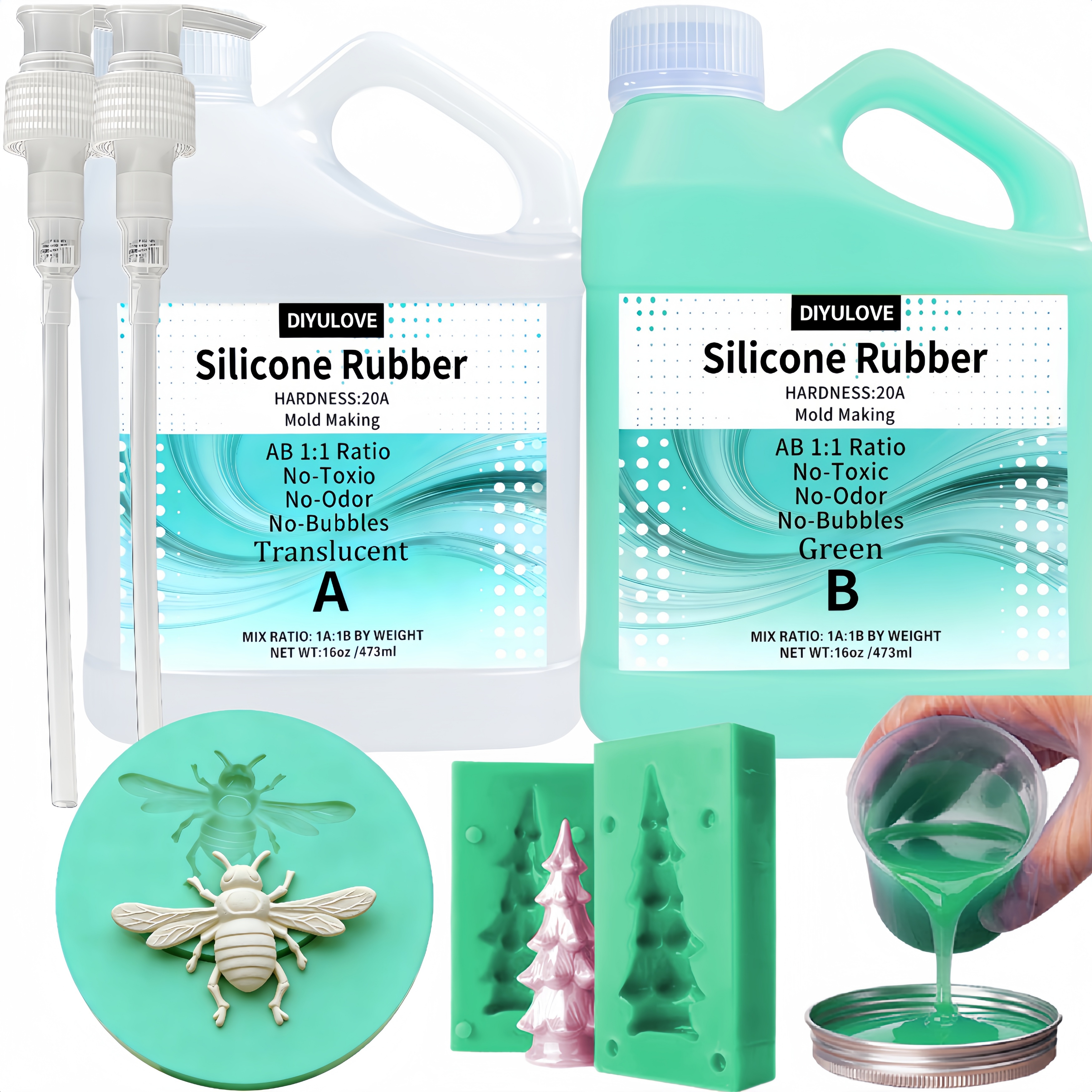 Super Elastic 15A Liquid Silic - огляд і ціна Resin Kit Cast