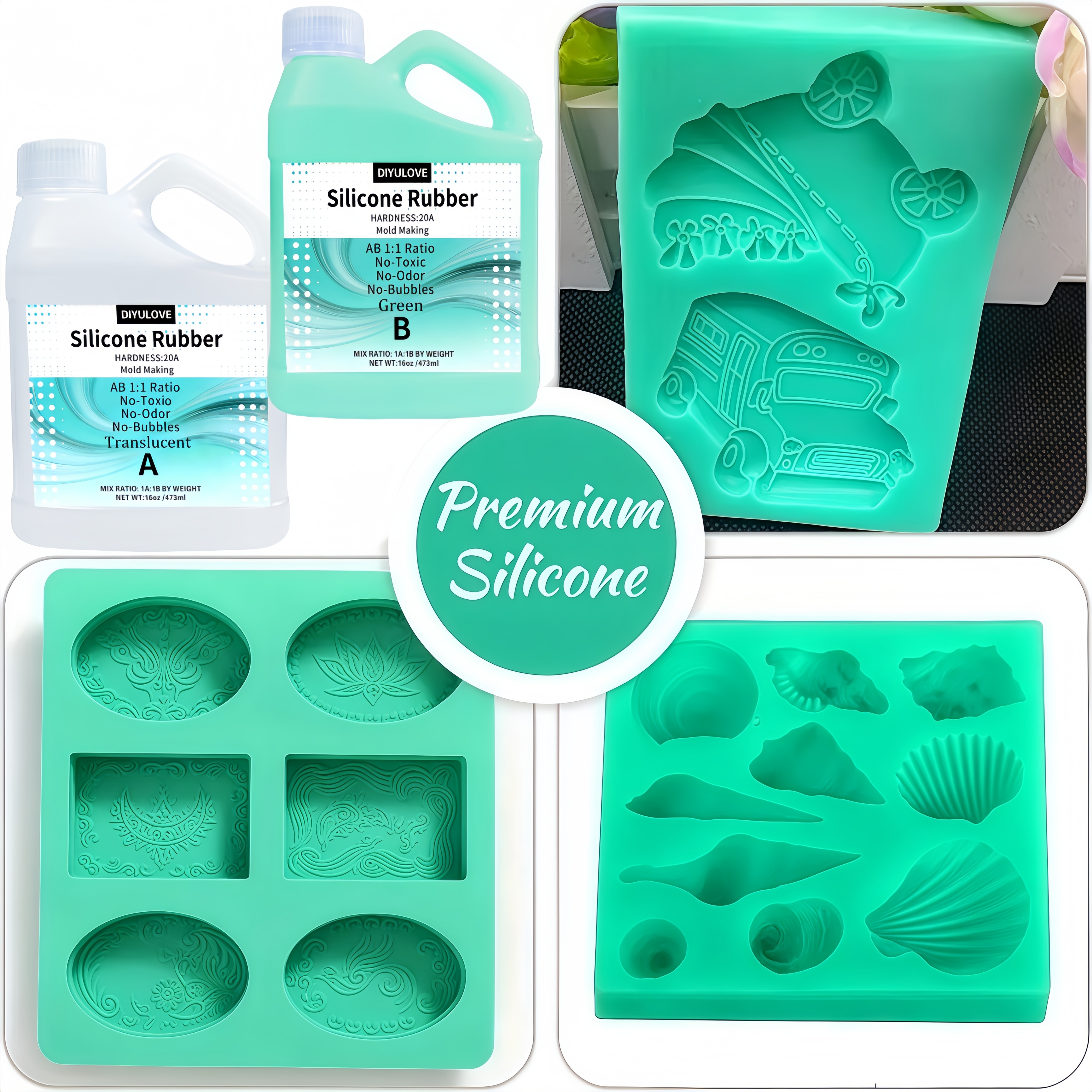 Super Elastic 15A Liquid Silic - огляд і ціна Resin Kit Cast