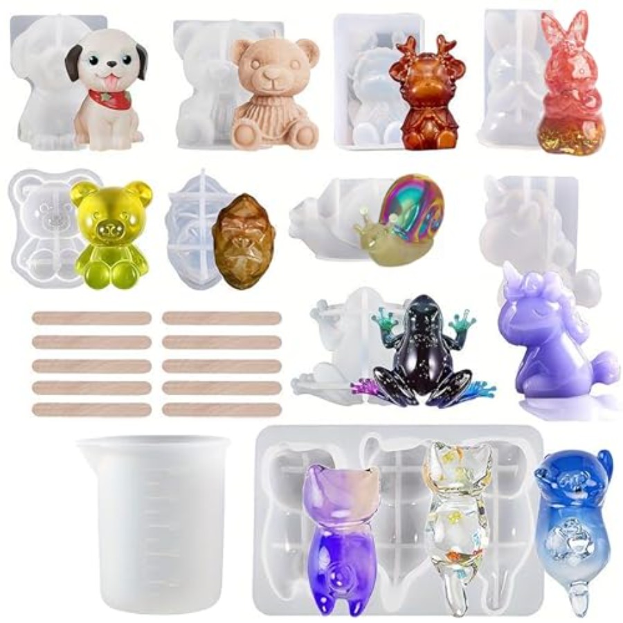 21 PCS 3D Animal Silicone Resi - огляд і ціна Resin Kit Cast