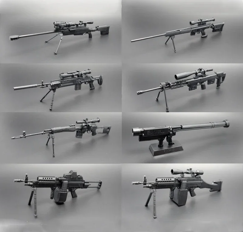 8Pcs 1:6 4D Gun Model Black So - огляд і ціна Model Kit Weapons