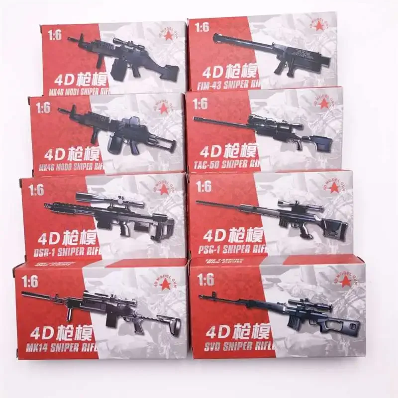 8Pcs 1:6 4D Gun Model Black So - огляд і ціна Model Kit Weapons