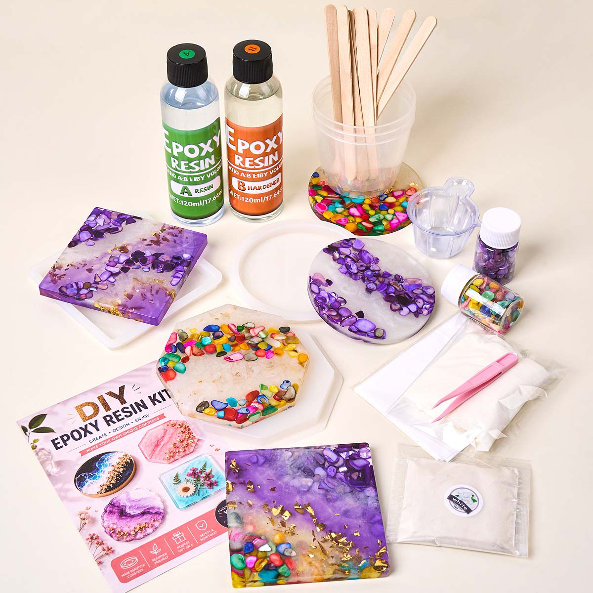 Epoxy Resin Coaster Making Kit - огляд і ціна Resin Kit Cast