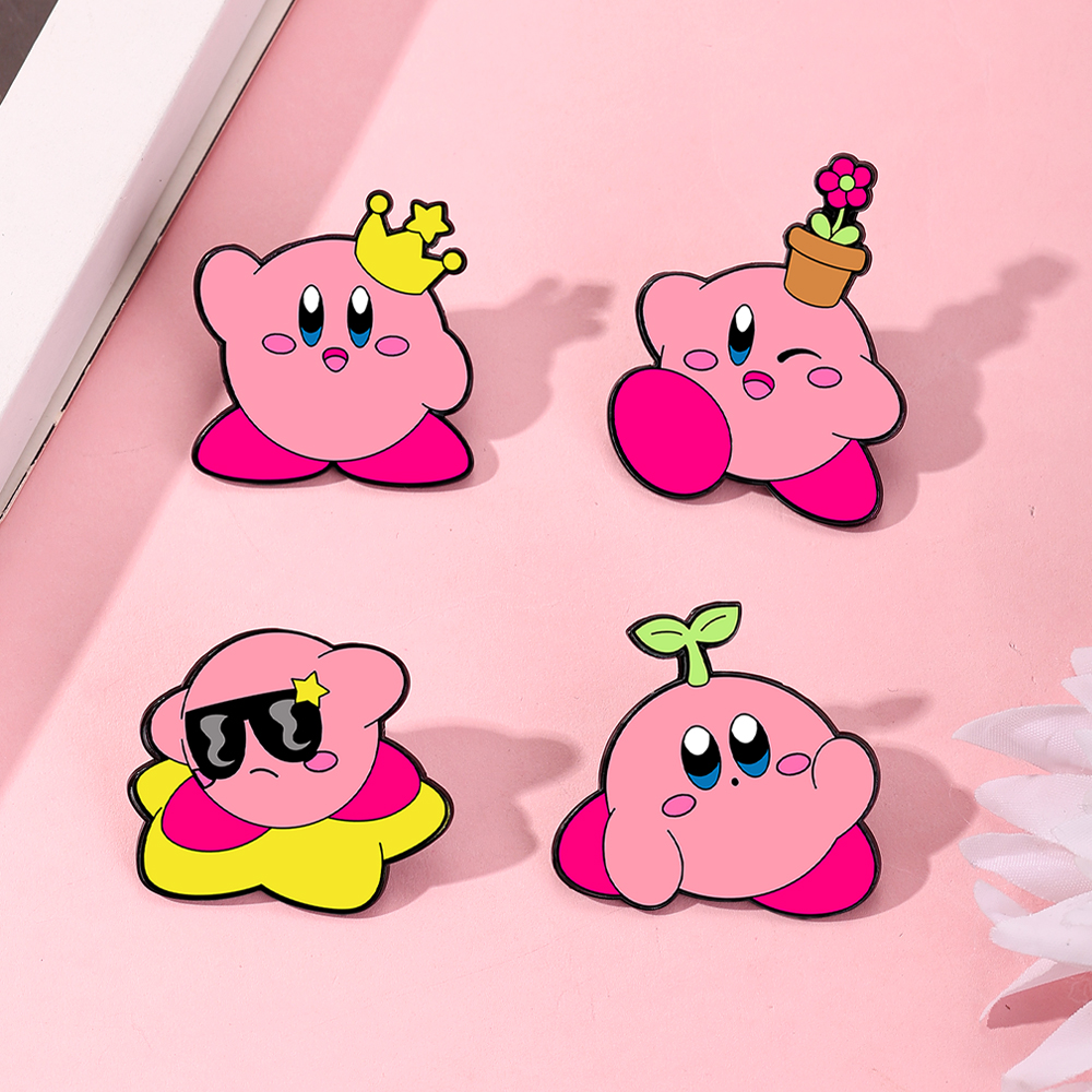 Cartoon Enamel Lapel Pins Set  - огляд і ціна Model Kit Kirby