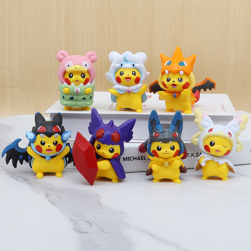 7Pcs/Set Pokemon Cosplay Figur - огляд і ціна Model Kit Quick Pokemon