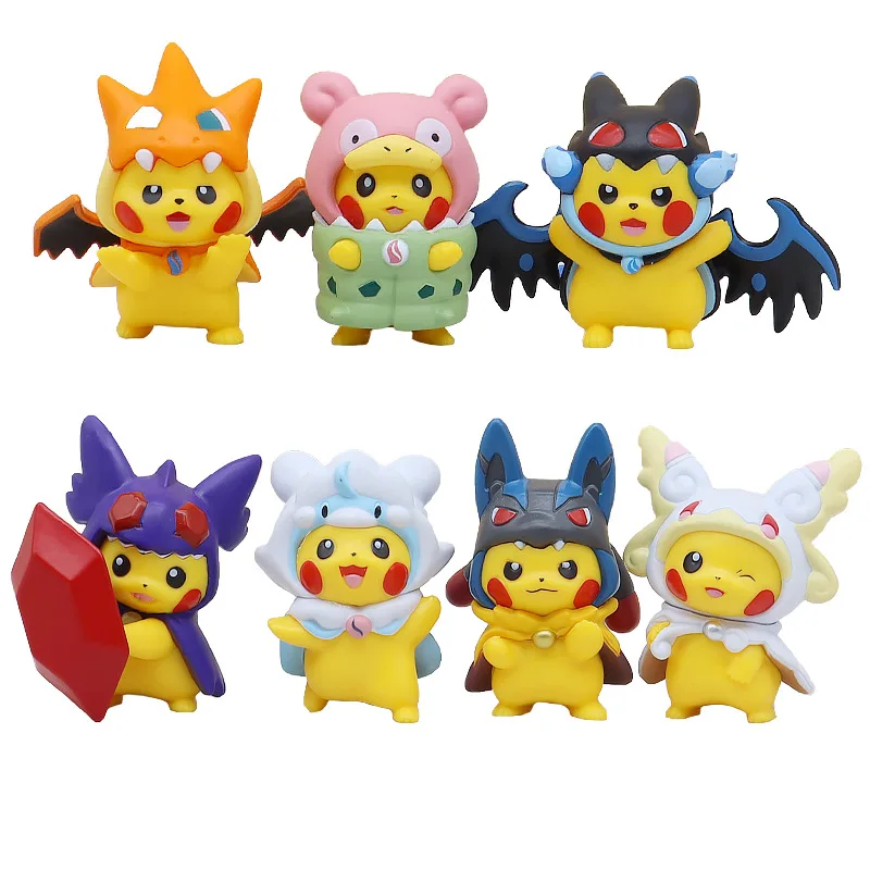 7Pcs/Set Pokemon Cosplay Figur - огляд і ціна Model Kit Quick Pokemon
