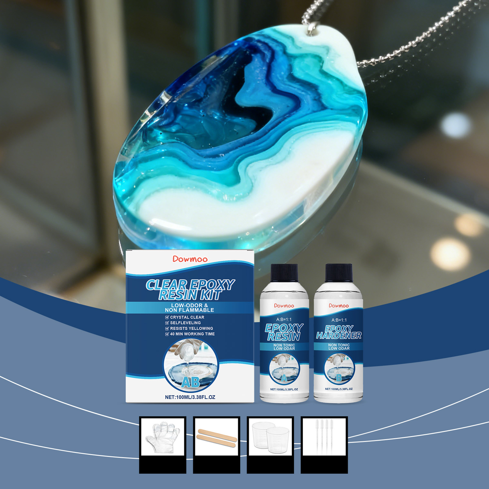 DIY Crystals Clear Epoxys Resi - огляд і ціна Resin Kit Cast