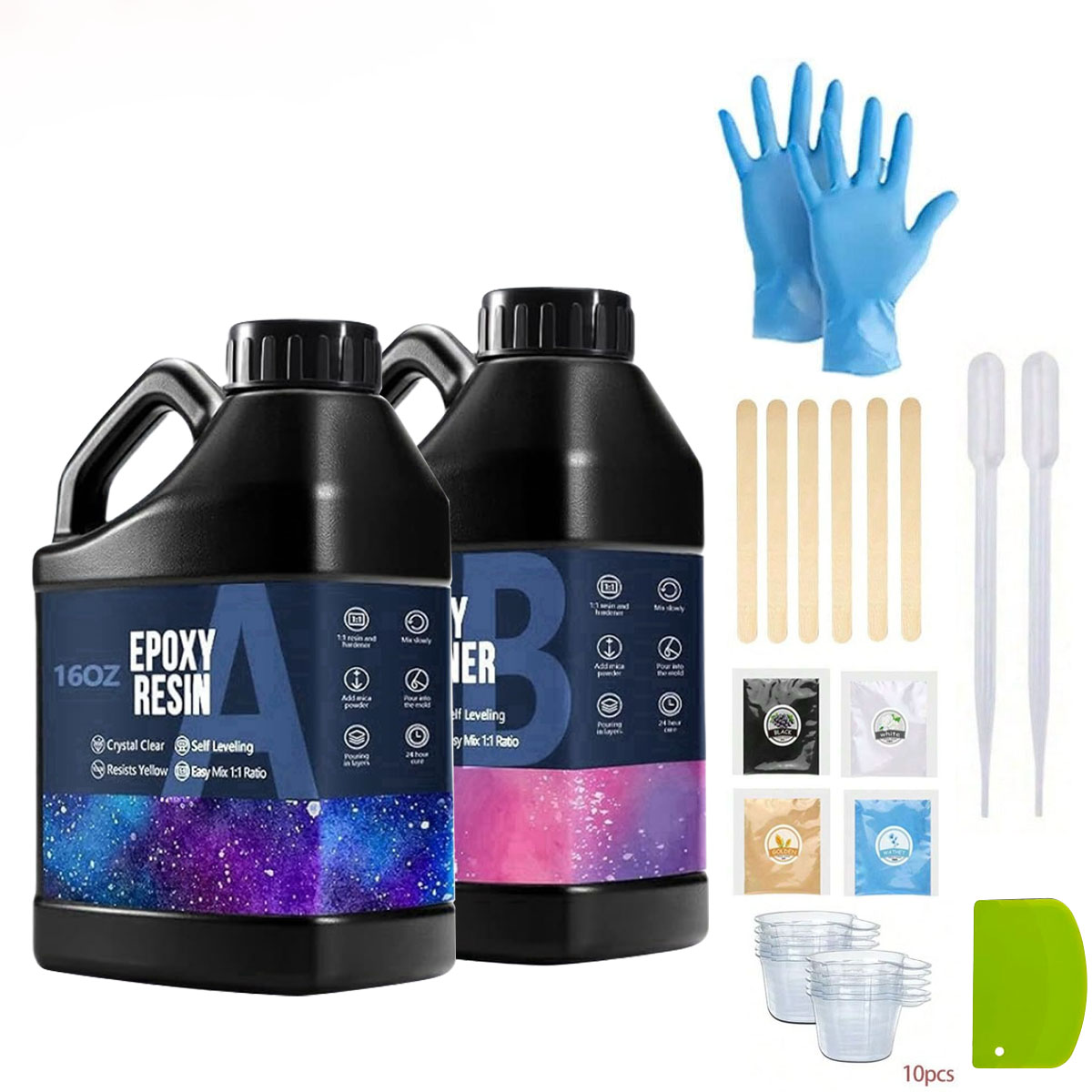 1000ml Crystal Clear Epoxy Res - огляд і ціна Resin Kit Cast