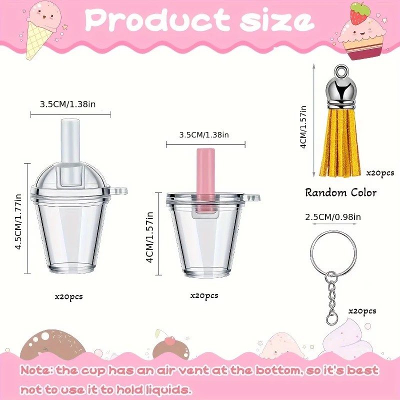 20set Mini Milky Tea Keychain  - огляд і ціна Resin Kit Cast